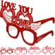 thumbnail image 5 of FELTECHELECTR 6 piezas de marcos de gafas con temática de San Valentín, gafas decorativas de papel para el Día de San Valentín, 5 of 6