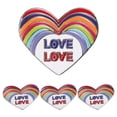 thumbnail image 1 of 4 pines del orgullo: pin de solapa LGBT esmaltado - Broche de corazón arcoíris gay, insignia, ropa, bolsos, decoración para Navidad, bodas, cumpleaños, pareja., 1 of 6