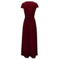 thumbnail image 4 of UPPADA Robe à Col Rond pour Femmes, Couleur Unie, Robes d'Invitée de Mariage, Ceinture, Cocktail, Fête, Tenue de Travail, Coupe Ajustée, Robe Crayon, Robes Midi Décontractées, Aubaines, 4 of 8