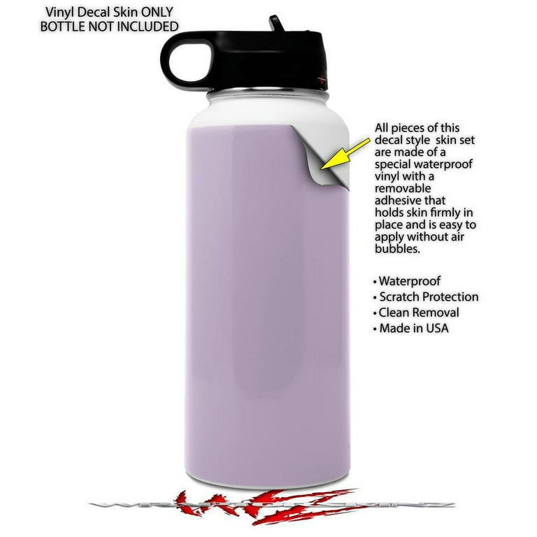 Skin Wrap Decal Compatible with Hydro Flask Wide Mouth Bottle 32oz Solids Collection Lavender (Bottle Not Included)