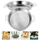 thumbnail image 5 of BRIGHTFUFU Plato de fideos de acero inoxidable, bandeja de arroz al vapor con mango, 2 uds., 5 of 7