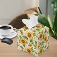 thumbnail image 2 of ZUXONGSY Sunflower Square Tissue Box Cover Butterfly 2 Pack PU Leather Tissue Box Cover Customized Printed Tissue Cover Replacement Tissue Box Holder for Women Gifts for Women Friends, 2 of 7