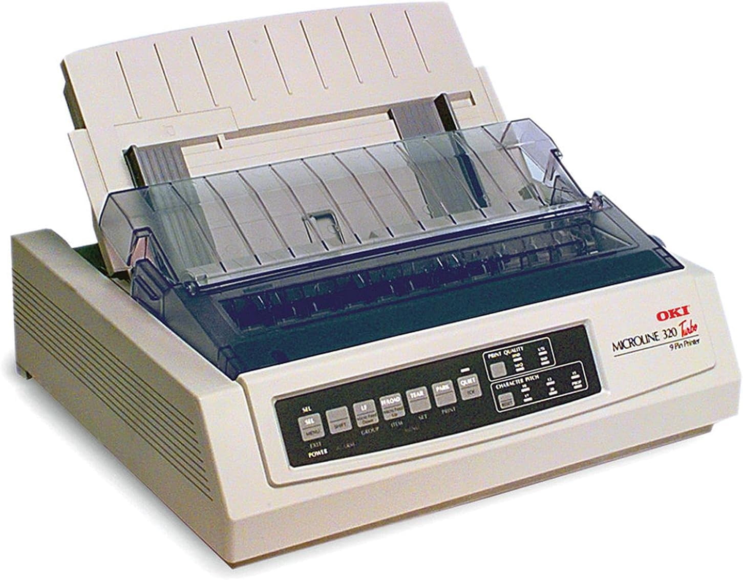Oki MICROLINE 320 Turbo-D Dot Matrix Printer (62412901) – High-Speed 9-Pin, 240 x 216 dpi, USB & Parallel Connectivity, 435 cps, 6-Part Form Support