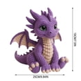 thumbnail image 3 of Hometravel Soft Knitted Cotton Dinosaur Plush Toy, Handmade Crochet Stuffed Animal Decor, Cute Knitted Dinosaur Figurine for Shelf, Bedroom, Gift Display, 3 of 6