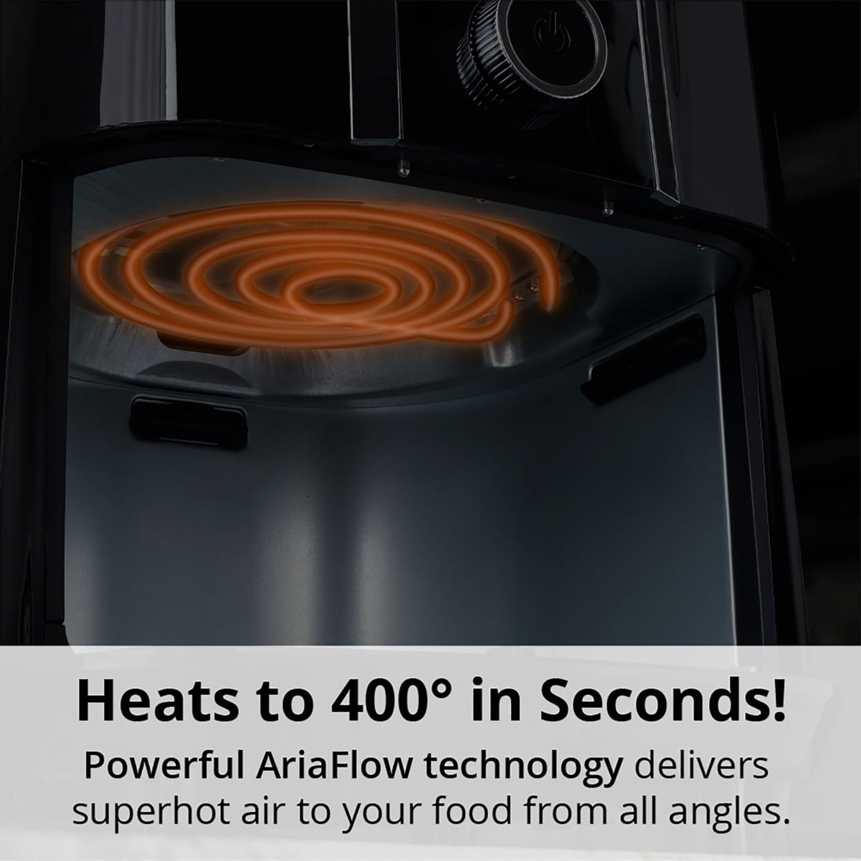 Aria Ceramic Digital Air Fryer 7 Quart with Accessories and Box