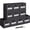 Black-11", variant on 11" Gray Fabric Closet Organizer Cube Bins, Set of 10