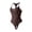 Coffee, variant on Women's Racerback Bodysuit Adjustable Straps Seamless Thong Tummy Control Shapewear Butt Lifting One Piece Jumpsuit Gray