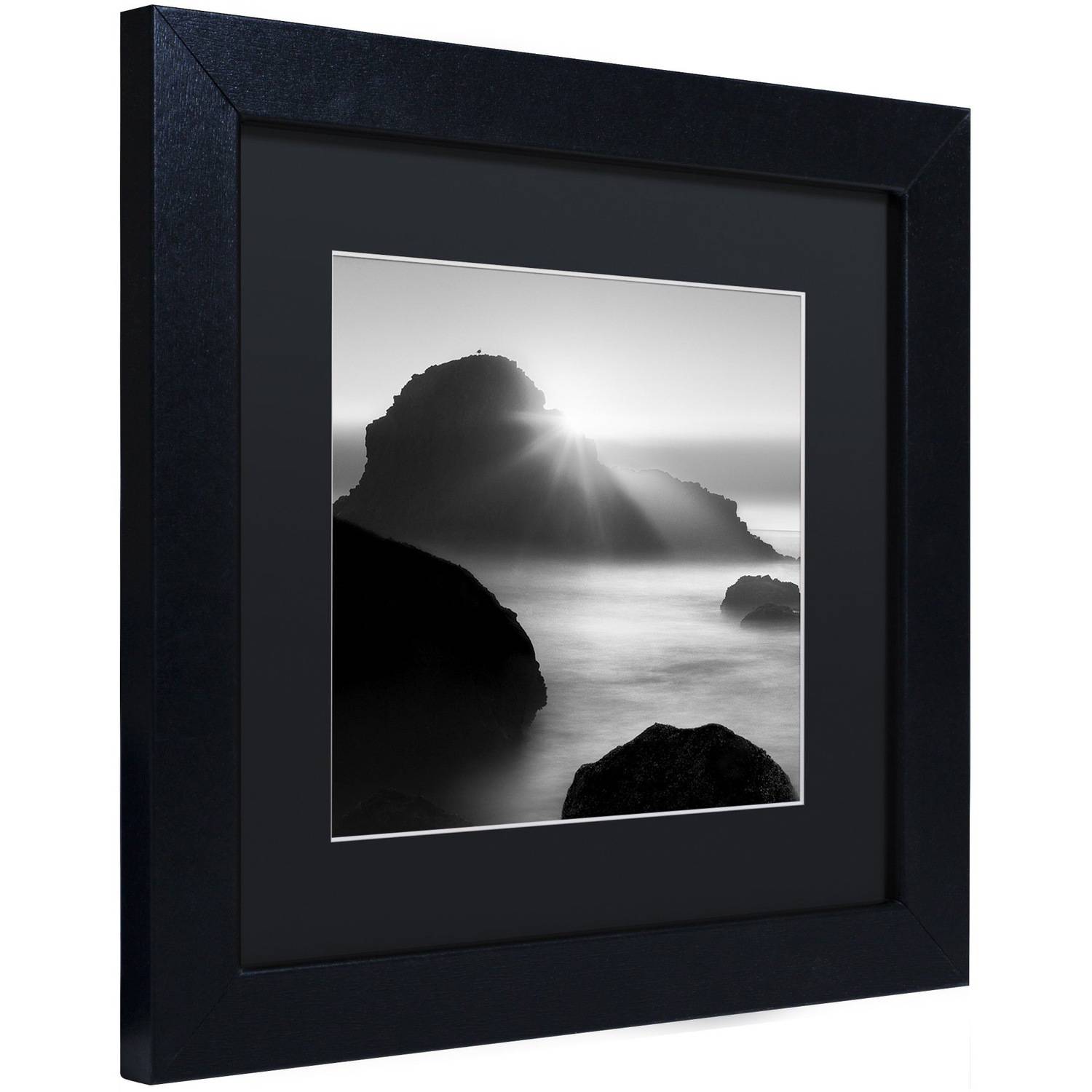 Moises Levy 'Long Sunset at Indian Beach' Black Matted Framed Art