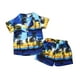 thumbnail image 2 of Sonducket Baby Top Shorts Outfit Beach Graphic Impreso Camisa de manga corta Newborn Babysuit conjuntos de ropa Azul oscuro 80cm, 2 of 8