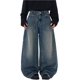 thumbnail image 1 of Vaqueros holgados Y2K for hombre - Pantalones vaqueros grunge vintage de pierna ancha for ropa de calle de hip hop y skater, 1 of 7