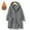 Gray_Z01, variant on Scyoekwg Women Winter Coats Plus Size Fashion Vintage Solid Fleece Hooded Zipper Long Sleeve Thick Coat Tops Clothes Black XXXL