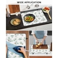 thumbnail image 5 of Large Induction Cooktop Protector Mat Daisy Stove Top Covers for Electric Stove, Spring Eucalyptus Leaves Flowers Botanical Country Decorative Stove Burner Cover Mats, Glass Top Stove Cover, 5 of 7