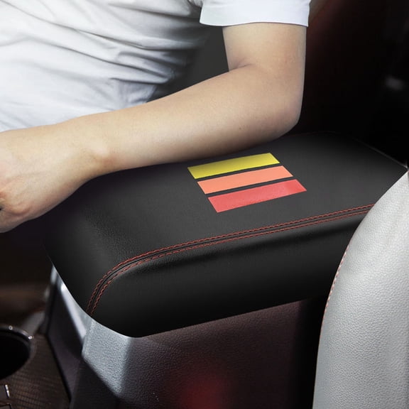 JJMY For Toyota 4Runner 2010-2023 Car Center Console Armrest Cover PU Leather