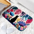 thumbnail image 6 of 1pc Black Cat Among Flowers Absorbent Non-Slip Bathroom Thickened Flannel Rug Decor,Soft,Quick Drying,Suitable For Indoor/outdoor Use,Bathrooms,Bedrooms,Kitchens,Terrace,Laundry Rooms,16"x24", 6 of 9