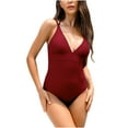 thumbnail image 2 of Women's One Piece Swimsuit Tummy Control - Backless Swimsuit for Swimming & Snorkeling, Solid Color Beachwear, 2 of 6