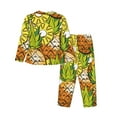 thumbnail image 2 of Goofa Tropical Summer Fruit Printed Women’s 2 Piece Pajama Set Super,Pajamas Women's Long Sleeve Sleepwear Soft Button Down Loungewear Pjs Lounge Set Nightwear-Large, 2 of 9