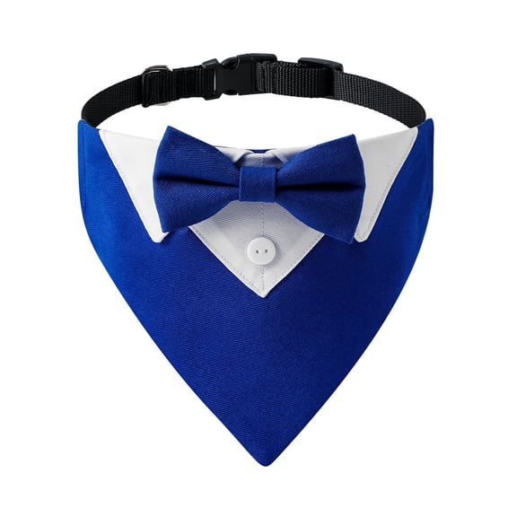 LLDYYDS Pet Formal Tuxedo Bandana Collar Dog Wedding Bow Tie Neck Scarf with Adjustable Breakaway Buckle S