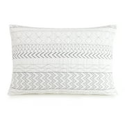Better Homes & Gardens Embroidery Stripe King Sham (Pair), Gray