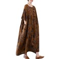 thumbnail image 1 of Vestido, Vestido suelto de mujer con bolsillos Impreso Vintage Casual Holiday Beach Dress Tomshoo Caqui oscuro, 1 of 7