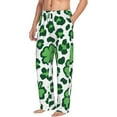 thumbnail image 3 of Kdxio Leopard print St. Patrick's Day Print Men's Sleep Pajama Pant Lounge Pants with Pockets, 3 of 8