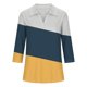 thumbnail image 5 of Camiseta de Solapa de Cuello en V de la Manga Superior de 3/4 de las Mujeres, Uso Diario Cómodo Casual, 5 of 9