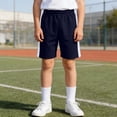 thumbnail image 2 of Ketyyh-chn99 Baby Boys' Shorts Toddler Baby Boys Cotton Shorts Kids Pull-on Knit Shorts Waist Pockets Comfort Soft Summer Clothes Size for 13-14 Years,Navy, 2 of 6