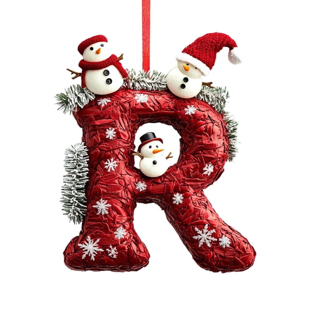 Decoraciones Del Árbol de Navidad Decoración Del Árbol de Navidad de 26 Letras Colgante Ornamentos Del Árbol de Navidad Ornamentos de Navidad Personalizados Decoración de Navidad Decoración Colgante D