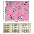 thumbnail image 5 of Pink and Black Zebra Print Flannel Blanket Super Soft Fleece Zebra Print Loves Blanket 50x40, 5 of 6