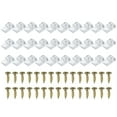 thumbnail image 1 of Unique Bargains Glass Retainer Clips, 30 Packs Cabinet Glass Clips Mirror Holder Clips for Fixing 4 mm Glass Cabinet Doors, 1 of 6