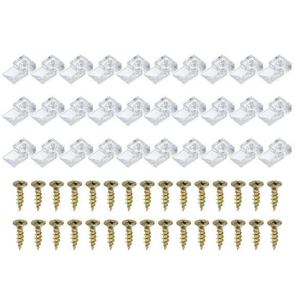 Uxcell Glass Retainer Clips, 50 Packs Cabinet Glass Clips Mirror Holder Clips for Fixing 4 mm Glass Cabinet Doors