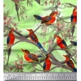 thumbnail image 1 of Soimoi Silk Fabric Boy,Surfboard And Beach Bird Print Sewing Fabric Yard 42 Inch Wide, 1 of 1