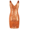 thumbnail image 6 of PrettyGuide Women's Sequin Cocktail Dress V Neck Bodycon Glitter Party Dress, 6 of 7