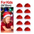 thumbnail image 1 of 10/1 Uds sombrero de Navidad para niños adultos tela no tejida sombreros de Navidad de Papá Noel Feliz Navidad Año Nuevo fiesta decoración regalos, 1 of 4