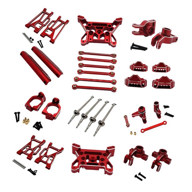 Kit de piezas de actualización de metal para coche RC, repuestos de bricolaje, accesorios de repuesto de alto rendimiento, accesorio profesional para Rojo