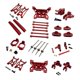 thumbnail image 1 of Kit de piezas de actualización de metal para coche RC, repuestos de bricolaje, accesorios de repuesto de alto rendimiento, accesorio profesional para Rojo, 1 of 9