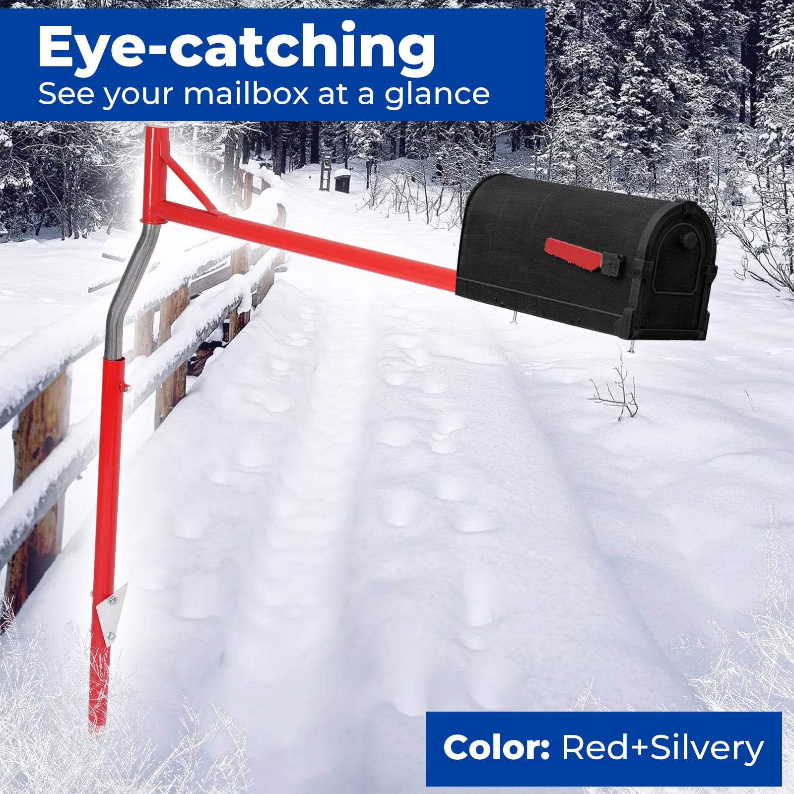 Kojem Mailbox Support Ideal for All Locations, Both Rural and Residential Galvanized Steel Mailbox Post