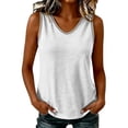 thumbnail image 5 of Posijego Womens V Neck Tank Tops Summer Beach Casual Boho Tops for Women Sleeveless Solid Shirts Loose Basic Tank Tees, 5 of 7