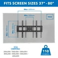 thumbnail image 5 of Mount-It! Outdoor Full Motion  TV Wall Mount,  Rust Resistant, Fits  37"-80" TV's, Capacity 110 lbs., Patio, Deck, Balcony, 5 of 12