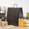 thumbnail image 6 of Saving Nature Black Paper Large Retail Bag - with Handles - 16" x 9 3/4" x 17 1/4" - 100 count box, 6 of 7