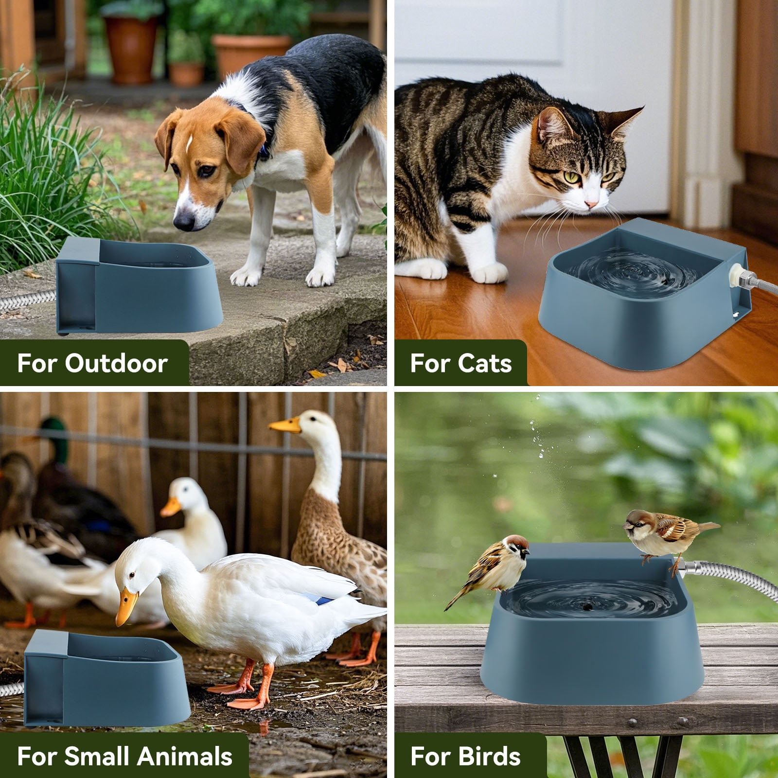 NAMSAN Automatic Dog Water Dispenser with Float Valve & 3/4'' Anti-Bite Metal Pipe