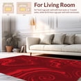 thumbnail image 2 of ODIKA 6' x 9' Machine Washable Non-Slip Area Rug, Abstract Swirl High Traffic Rug, Red, 369677, 2 of 7