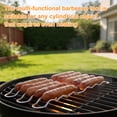 thumbnail image 2 of Hioecau Grille à Saucisses Rotative en Acier Inoxydable pour Camping et Tailgating, 2 of 7