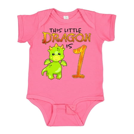 

Inktastic Dragon 1st Birthday- Turning One Gift Baby Boy or Baby Girl Bodysuit