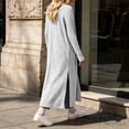thumbnail image 6 of DIOAZUD Women's Plus Size Ribbed Knit Cardigan Extra Long Open Front Long Sleeve Floor Length Cardigan Sweater Soft Lightweight, 6 of 8