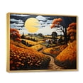 thumbnail image 2 of Designart "Harvest Pastoral Farm Golden wall decor I" Landscapes Floater Framed Canvas Print, 2 of 7