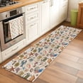 thumbnail image 2 of 2'x6' Rug Runners for Hallways Kitchen, Nautical Coastal Non Slip Entryway Beside Floor Carpet Runner, Retro Ocean Starfish Shells Animals Brown Laundry Room Bedroom Throw Rugs Mat for Family Pet, 2 of 8