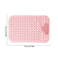 thumbnail image 3 of JingChun Bathtub Mat Non Slip, Shower Foot Scrubber Mat, 27 x 15 inch Long Bath Mat for Tub Non Slip with Suction Cups Drain Holes, Shower Mat with Foot Scrubber, Machine Washable, 3 of 6