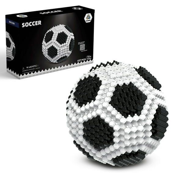 KADELE Soccer Building Block Set, Adults challenging STEM Block Decorations, Miniature 3D Educational Toys for Ages  16 and Above, (437 Pieces)