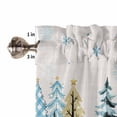 thumbnail image 5 of Winter Christmas Curtain Valances Set Goat Red Farmhouse Snowy Kitchen Curtains 36&nbsp;inch Length Rod Pocket Valance and Tiers 3 Piece Set Small Bedroom Bathroom Laundry Decor, 5 of 7