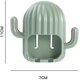 thumbnail image 4 of Portacepillos de dientes con forma de cactus, portacepillos de dientes autoadhesivo para baño (rosa/verde claro), 4 of 4